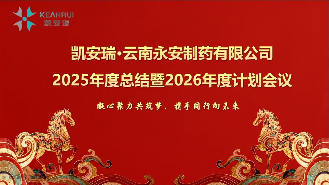 云南永安制藥有限公司 召開(kāi)2025年工作總結(jié)暨2026年工作部署會(huì)議